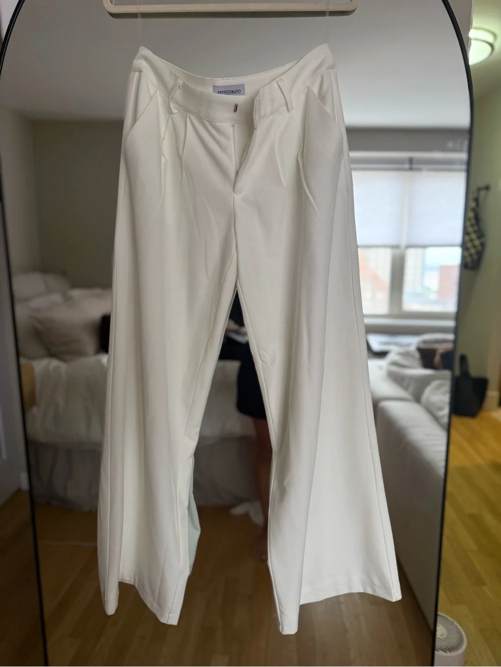 Peppermayo Samuel Low Rise Suiting Pants in White